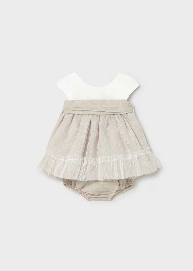Mayoral: Newborn Girl Dress with Bloomers