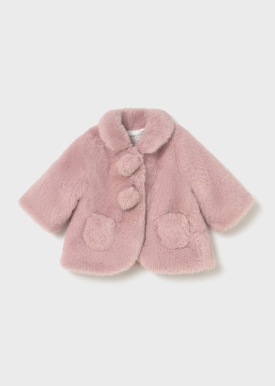 MAYORAL: NEWBORN GIRL FAUX FUR COAT
