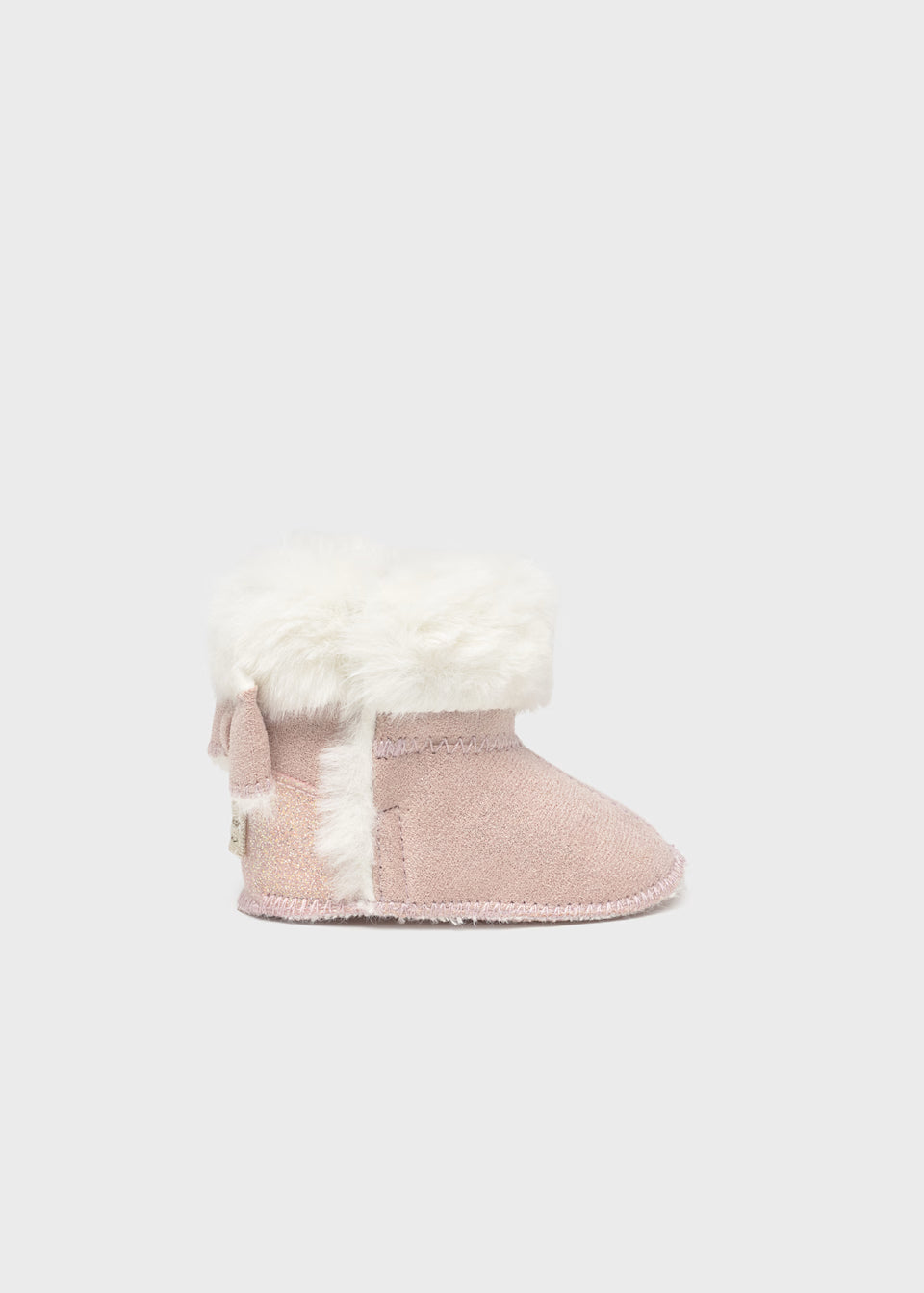 MAYORAL: NEWBORN FAUX FUR SHOES