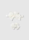MAYORAL : Newborn Girl Headband and Hair Clip Set
