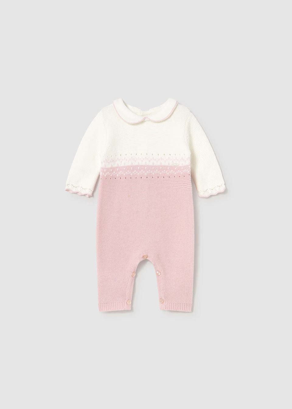 MAYORAL: NEWBORN GIRLS KNIT ONE-PIECE