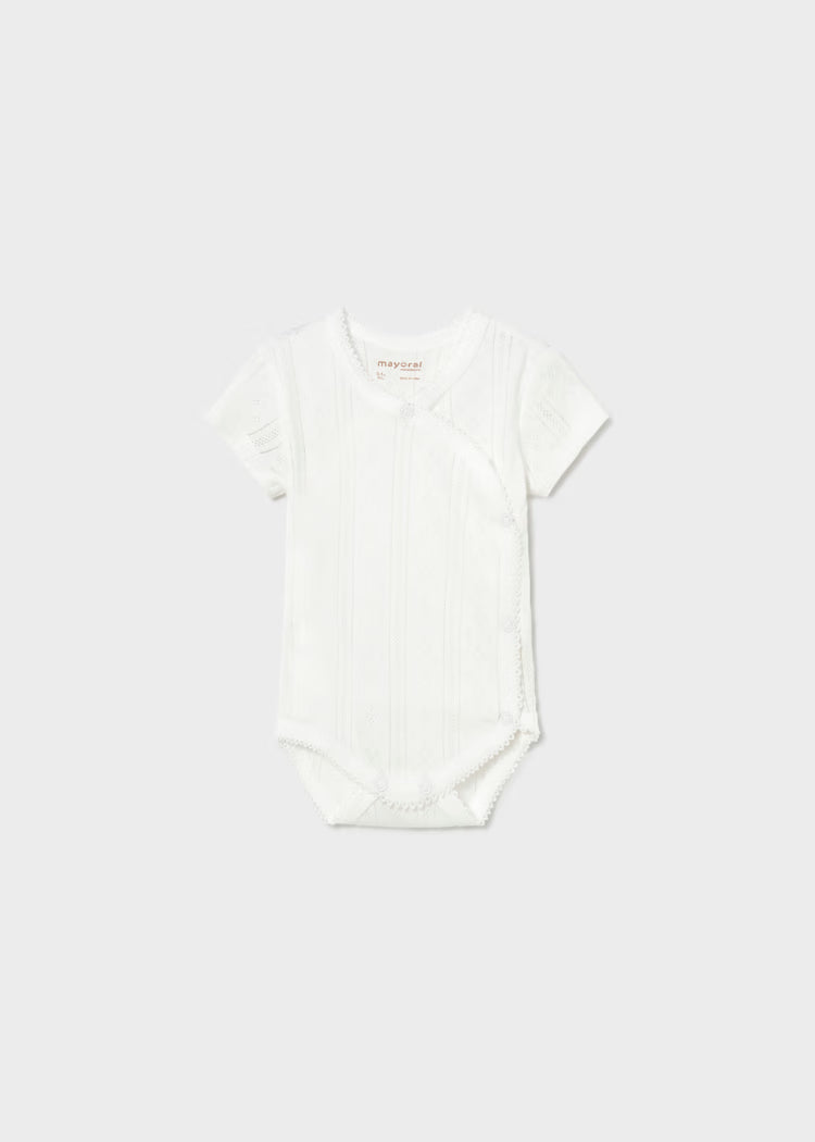 MAYORAL : Newborn Girl Openwork Bodysuit