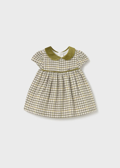 MAYORAL: NEWBORN GIRL PLAID DRESS