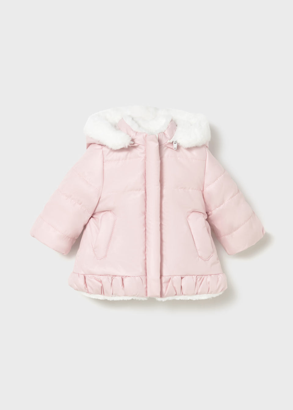 MAYORAL: NEWBORN GIRL REVERSIBLE COAT