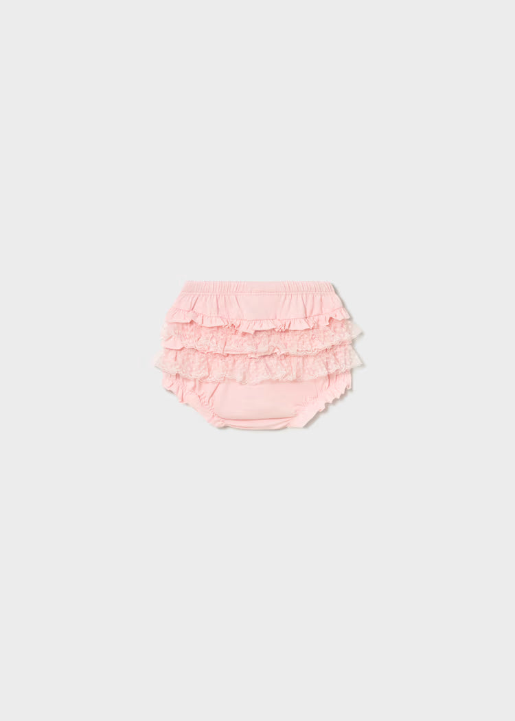 MAYORAL : Newborn Girl Ruffled Bloomers