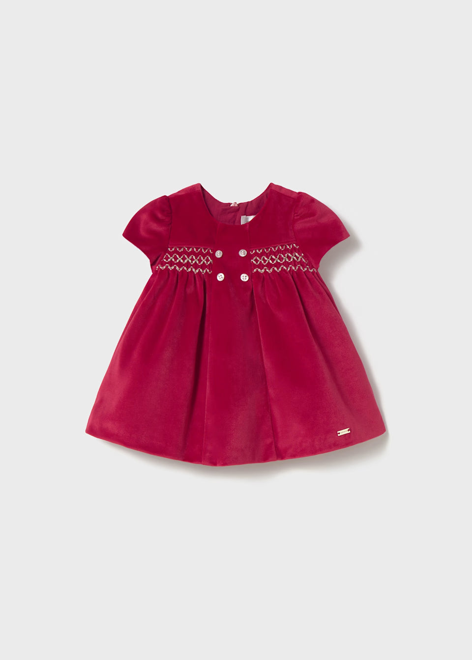 MAYORAL: NEWBORN GIRL VELVET DRESS