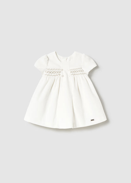 MAYORAL: NEWBORN GIRL VELVET DRESS