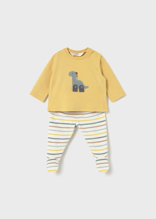 MAYORAL: NEWBORN PANTS AND SWEATSHIRT SET
