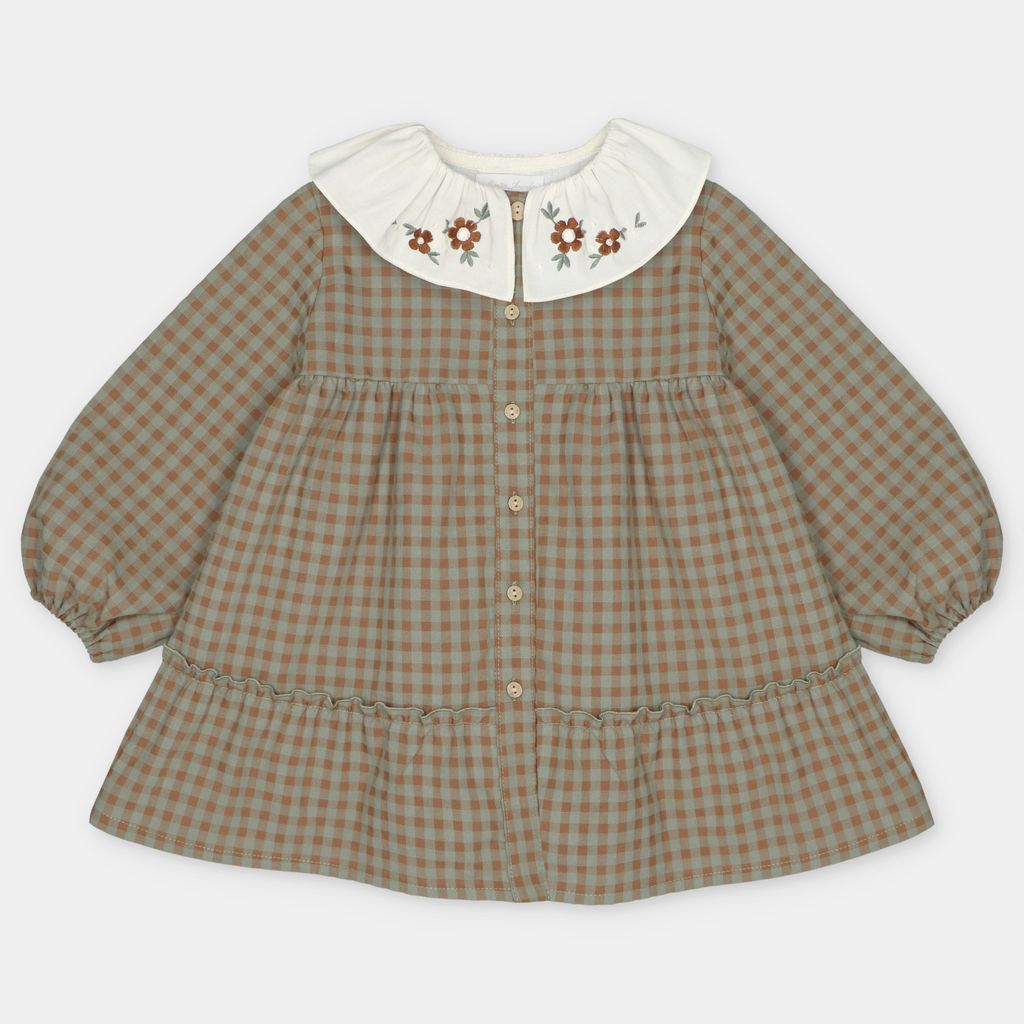 Martin Aranda : Dress w/Plaid in Woven Fabric