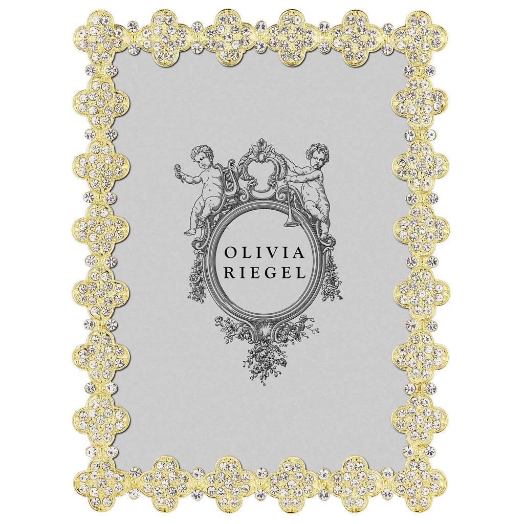 OLIVIA RIEGEL : Gold Pavé Clover 5X7