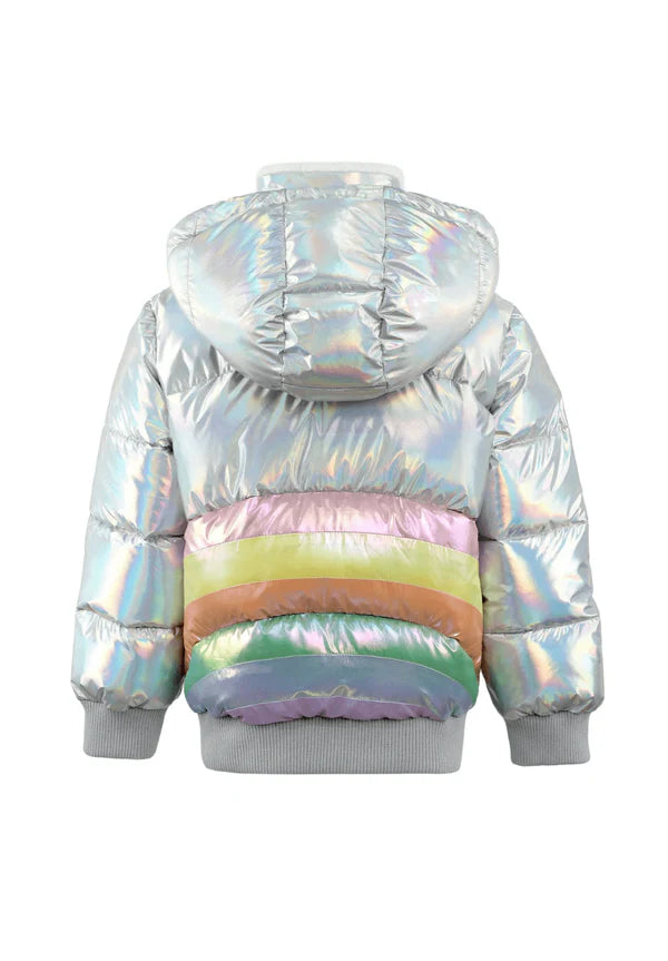 LOLA AND THE BOYS: HOLOGRAM RAINBOW PUFFER