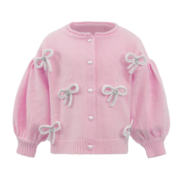 LOLA AND THE BOYS: PEARL BOW CARDIGAN