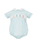 Boy Mint Bunny Romper