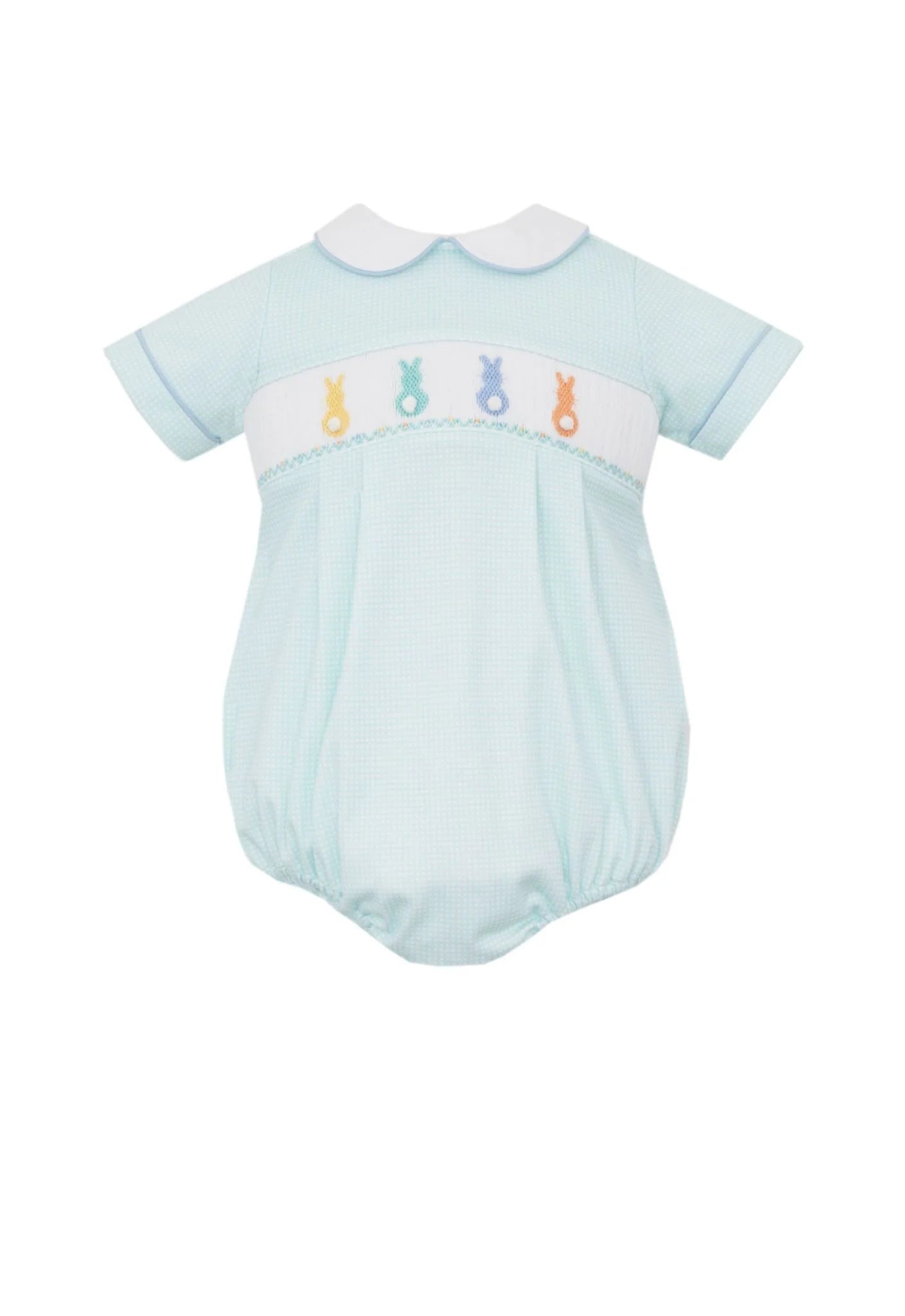 Boy Mint Bunny Romper