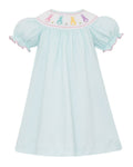 Petit Bebe Aqua Cotton Tails Dress