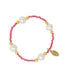 Pearl & Gold Beaded Stretch Bracelet