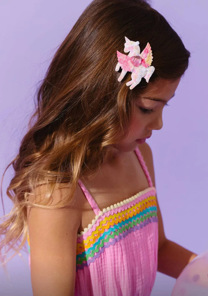 Lola and The Boys: Pink Rainbow Summer Romper (Pink-Rainbow-Summer-Romper)