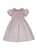 PETIT BEBE: PINK SMOCKED LONGSLEEVE DRESS