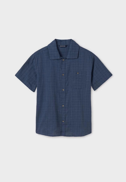 MAYORAL: BOYS S/S NAVY SHIRT