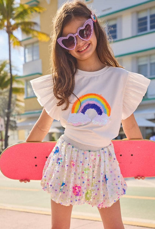 Rainbow Ruffle Tee