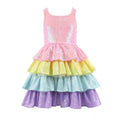 Lola and the Boys: Rainbow Sequin Tiered Dream Dress