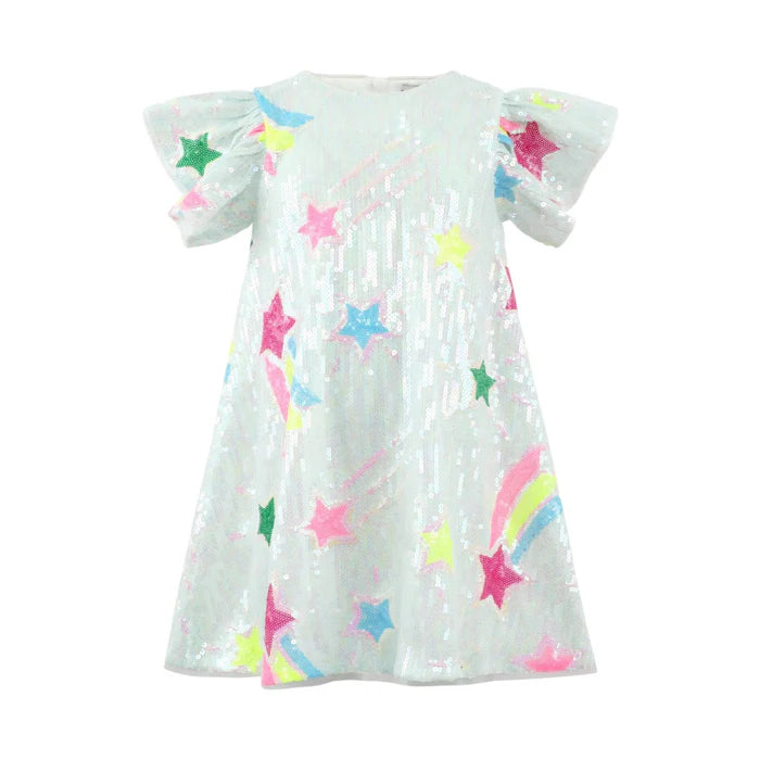 Lola and the Boys: Rainbow Shooting Star Sequin Dress