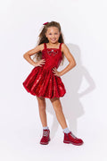 LOLA AND THE BOYS: RUBY SEQUIN BUBBLE DRESS