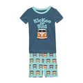 KICKEE : KICKEE OR BUST PRINT PAJAMA SET
