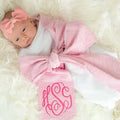 SEERSUCKER SWADDLE PINK