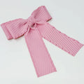 ELLISON + YOUNG: FRILLED AND TEXTURED DOUBLED BOW HAIR CLIP