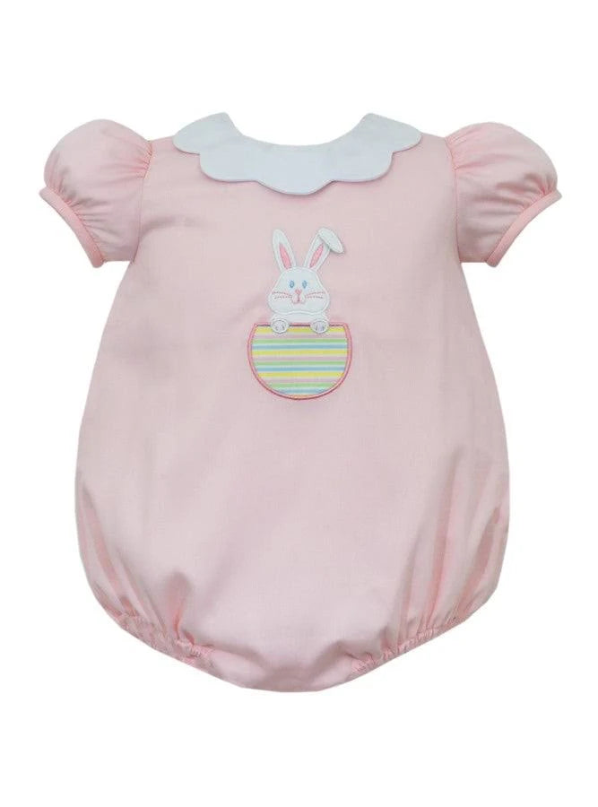 CLAIRE & CHARLIE: BABY GIRL BUNNY ROMPER