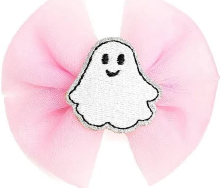 SWEET WINK: COQUETTE TULLE GHOST BOW HALLOWEEN CLIP