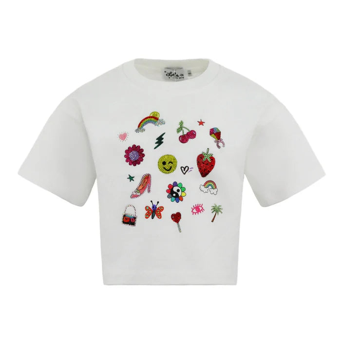 Lola and the Boys: Sparkle Doodle Crop T-shirt
