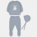 Martin Aranda : Set - Leggings W/Feet & Bonnet in Sweater Bear