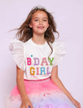 LOLA AND THE BOYS: BIRTHDAY GIRL GEM RUFFLE SHIRT