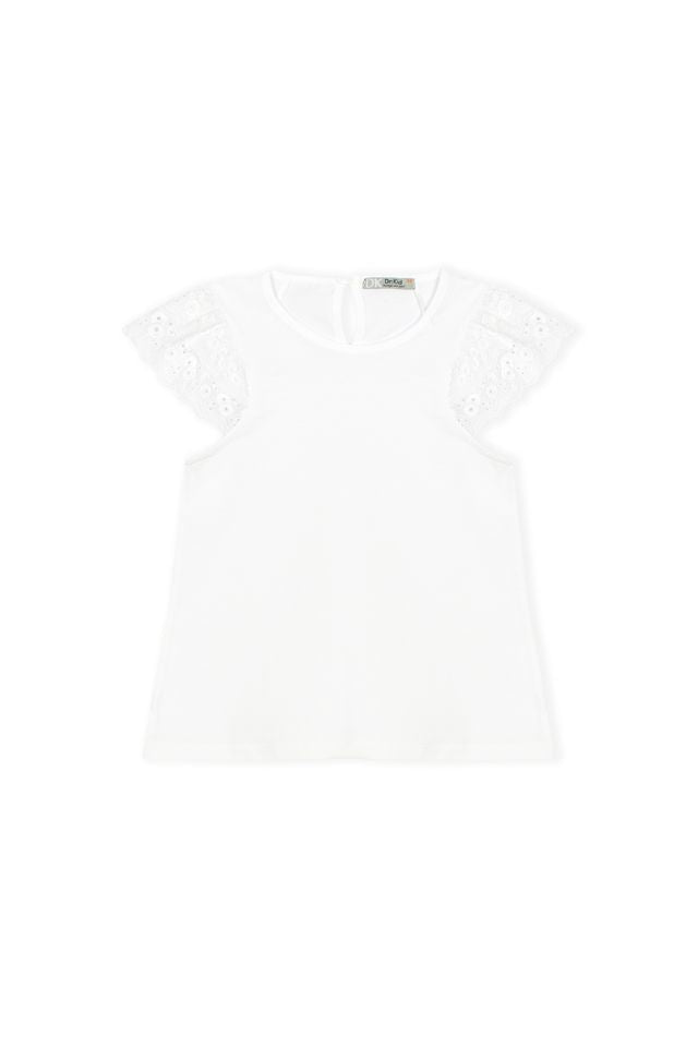 DK: White Lace Girls Blouse