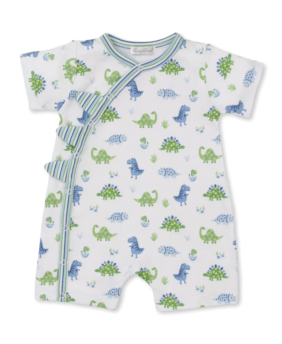 KISSY KISSY: Infant Boys Dino Knit Short Romper