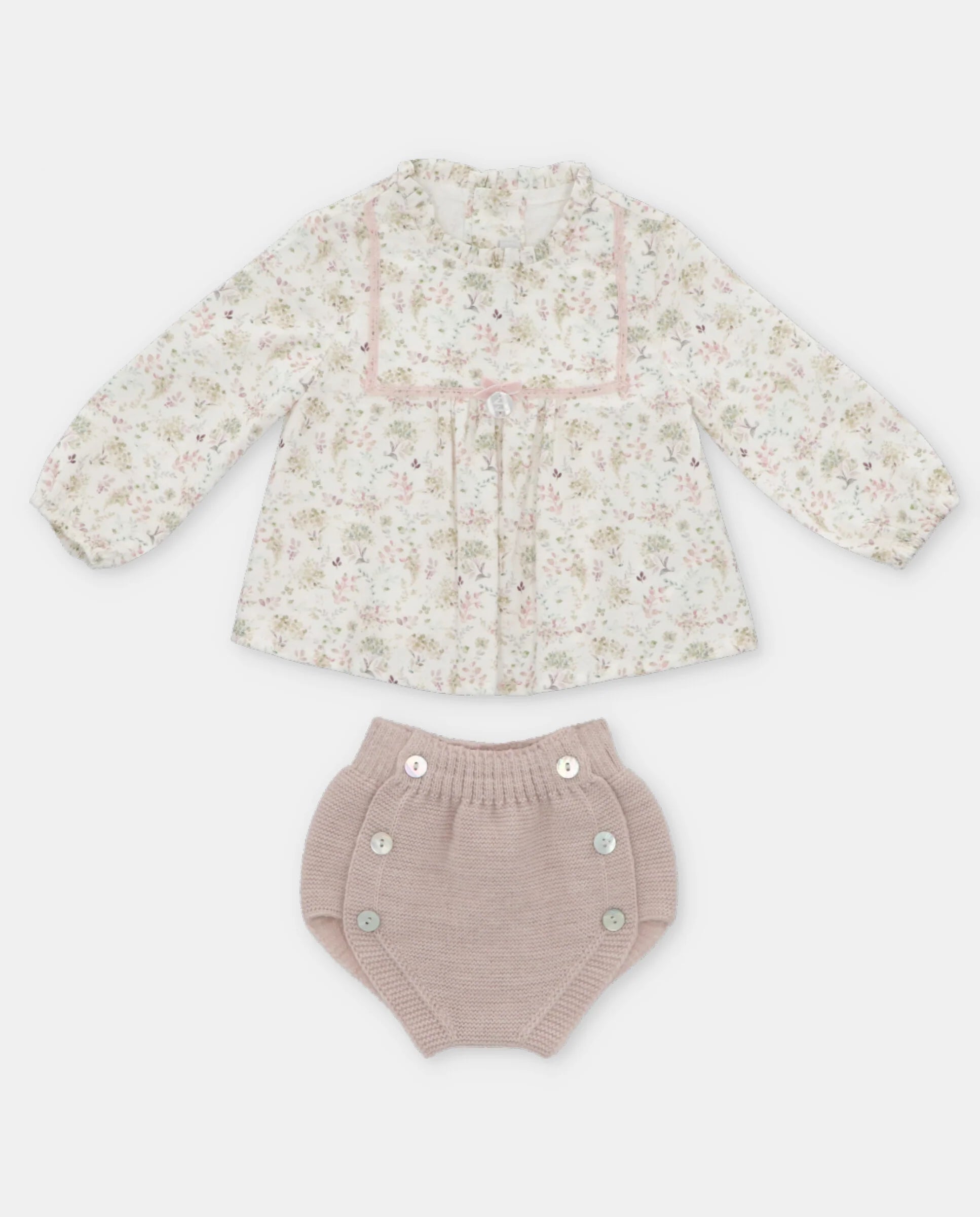 MARTIN ARANDA: set blouse matching knit bloomer