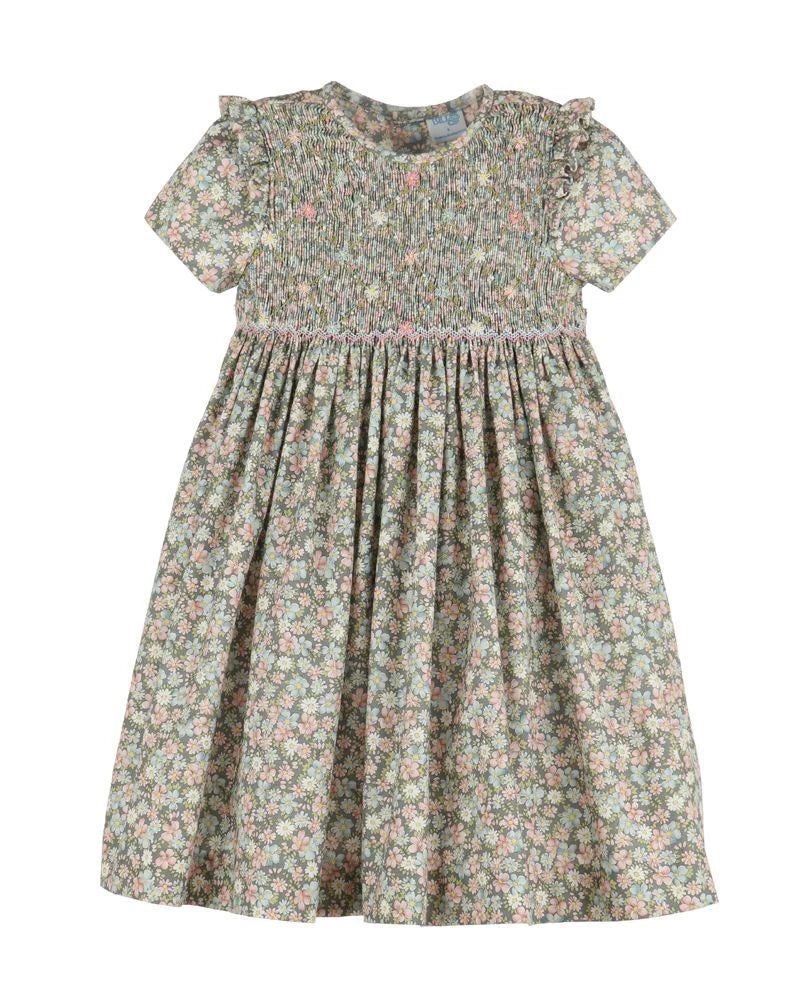Luli & Me: Pastel Floral Smocked Dress