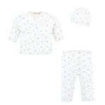 Baby Club Chic: Take Me Home 3 Piece Outfit Stars Lt Blue