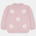 Martin Aranda : Sweater w/Flower in Sweater Knit Cotton Blend - Lena