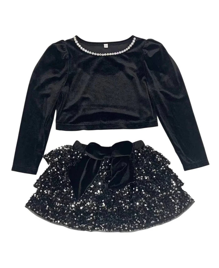 LOLA AND THE BOYS: VELVET BOW PARTY SET