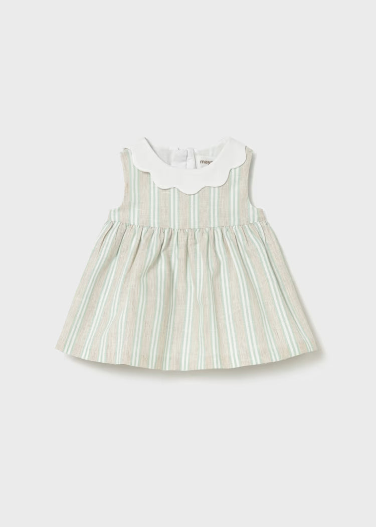 Mayoral: Newborn dress with striped linen
