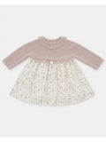 MARTIN ARANDA: knit woven mix dress & peonia
