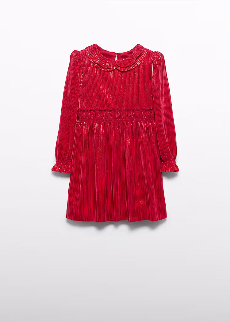 ABEL&LULA: SPARKLY PLEATED KNIT DRESS FOR GIRLS