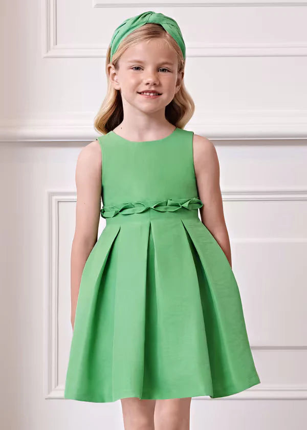 Abel & Lula Girls Shantung Green Dress
