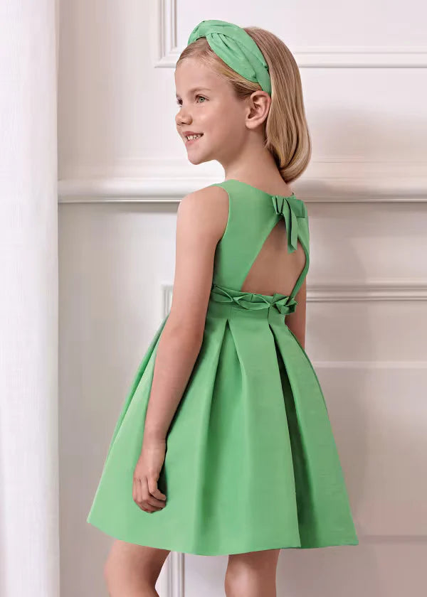 Abel & Lula Girls Shantung Green Dress