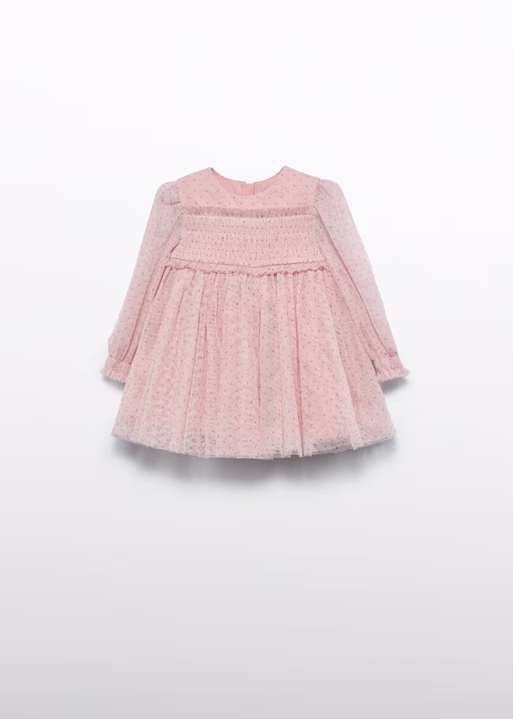 ABEL&LULA: GLITTER TULLE BABY GIRL DRESS