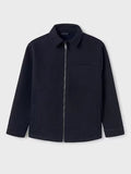 NUKUTAVAKE: BLACK POLO ZIP-UP JACKET